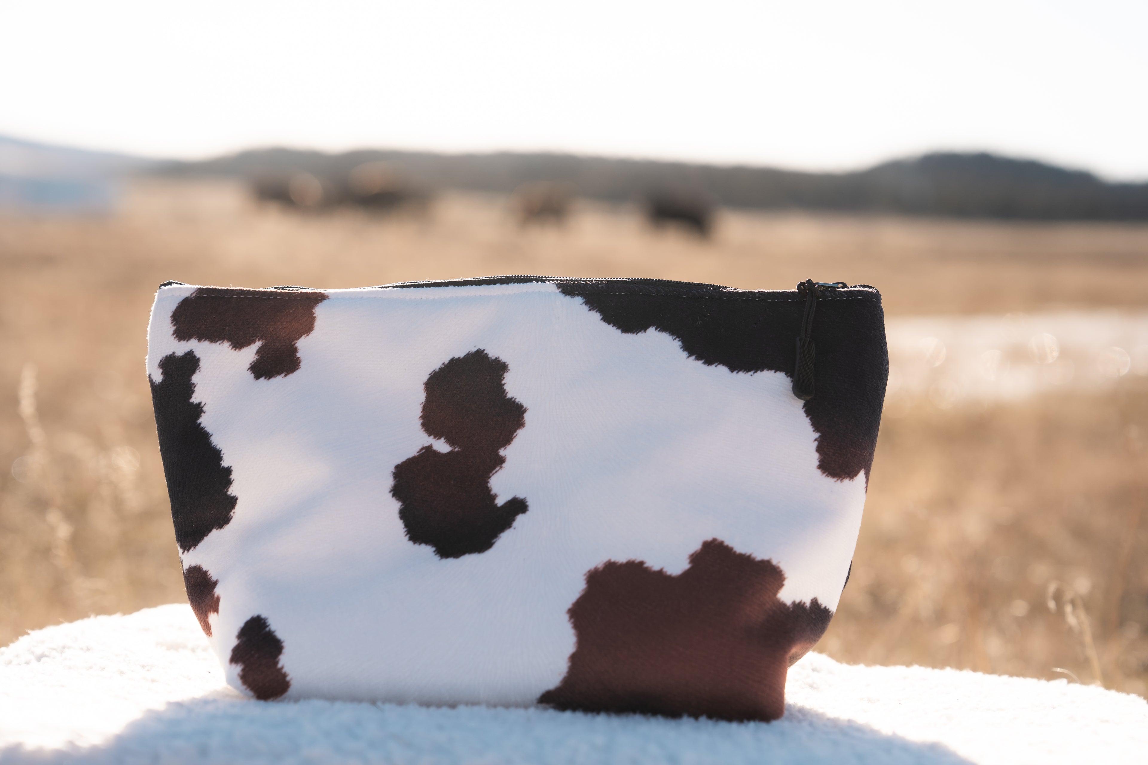 Cow Print Makeup Bag