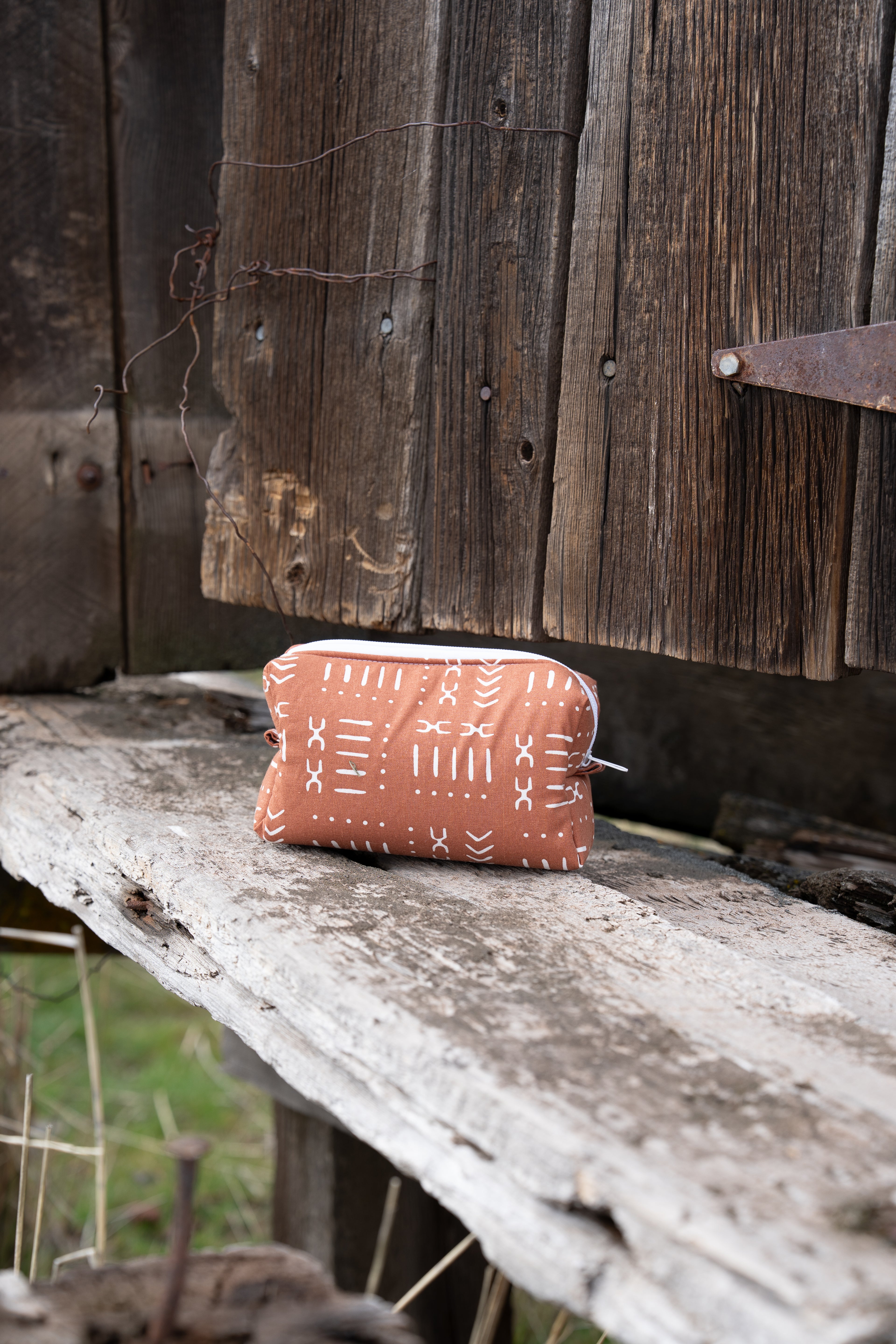 Orange Aztec Essentials Bag