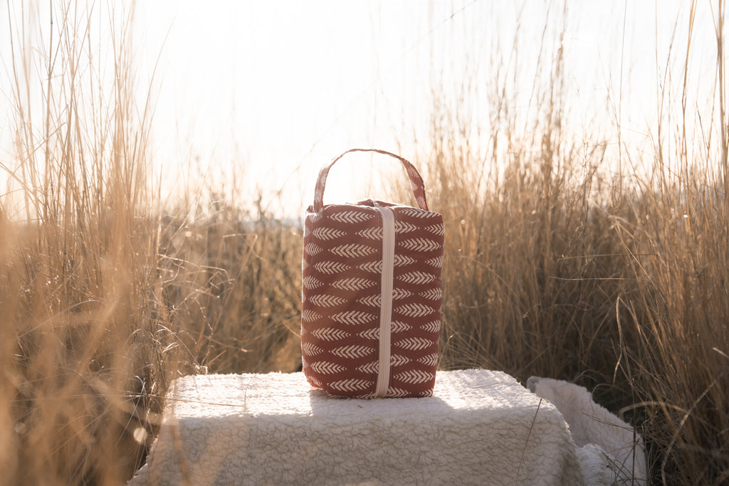 Coral Wheat Travel Bag