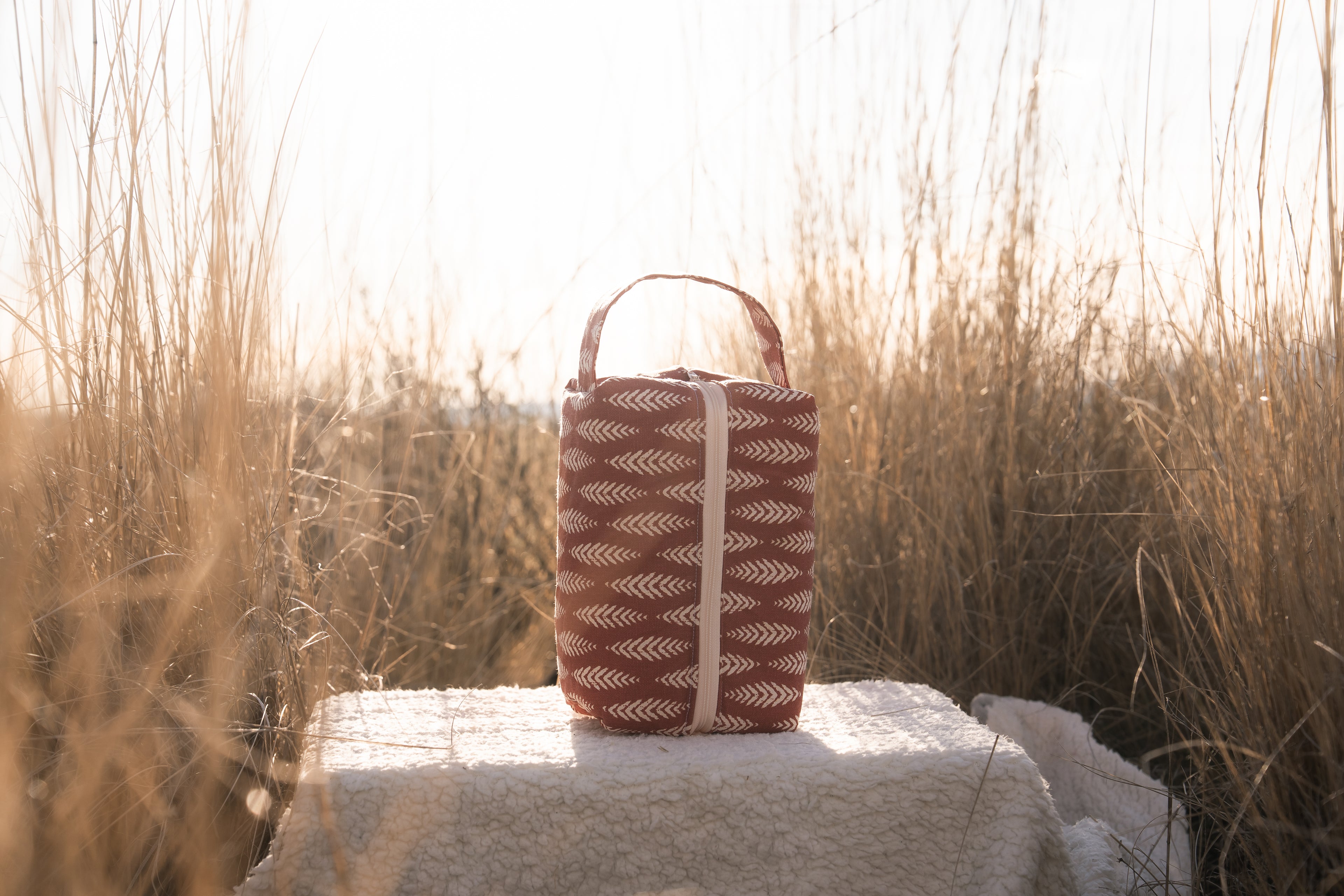 Coral Wheat Travel Bag