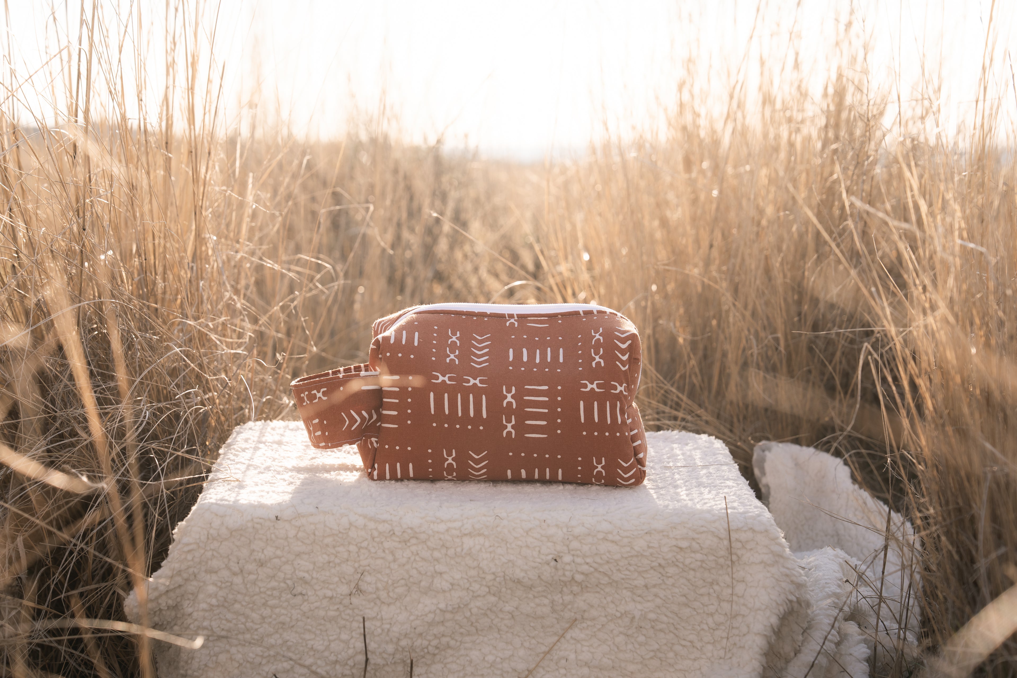 Orange Aztec Travel Bag