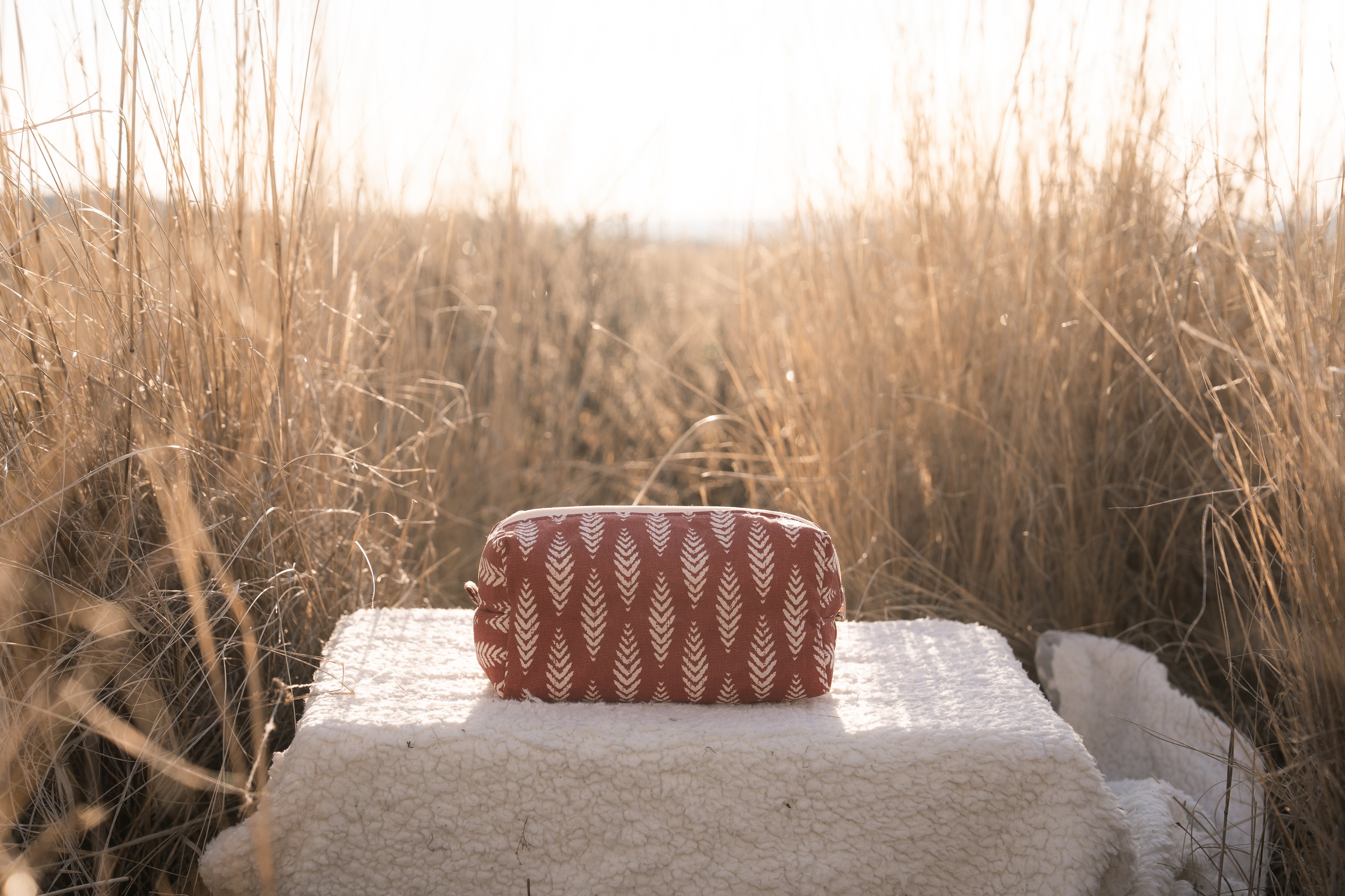 Coral Wheat Essentials Bag