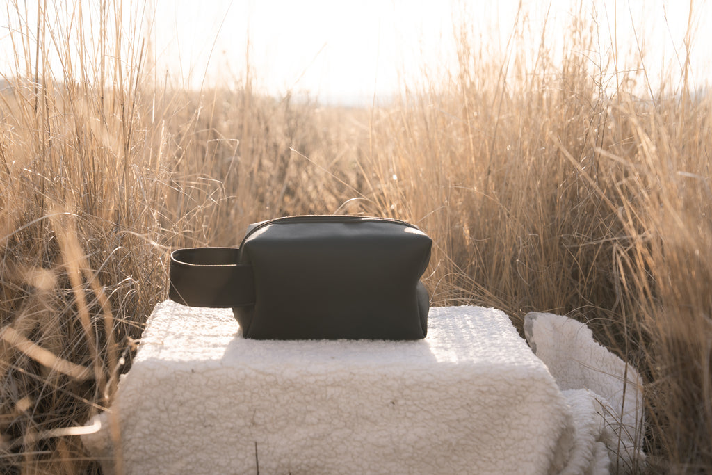 Black Leather Travel Bag