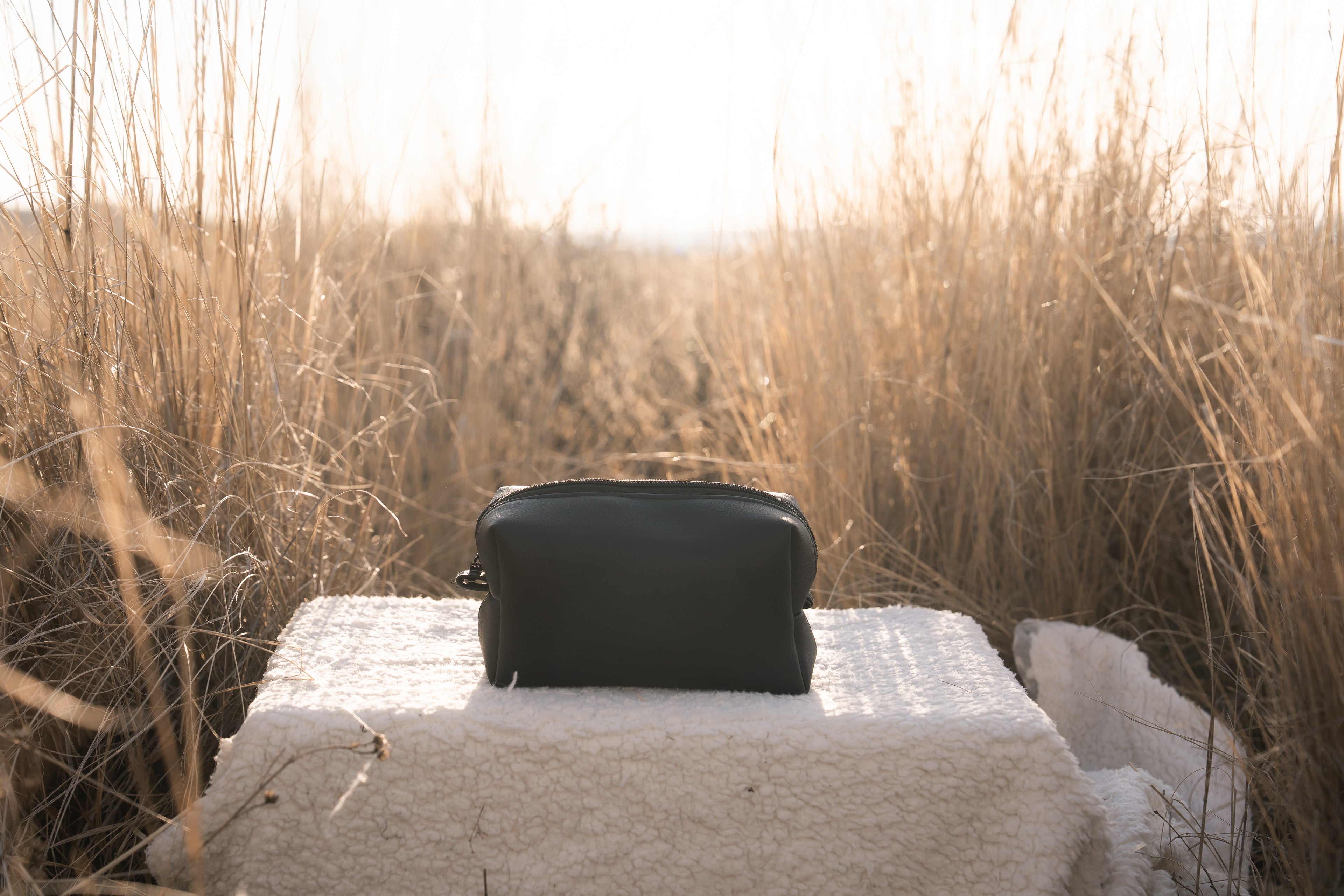 Black Leather Essentials Bag