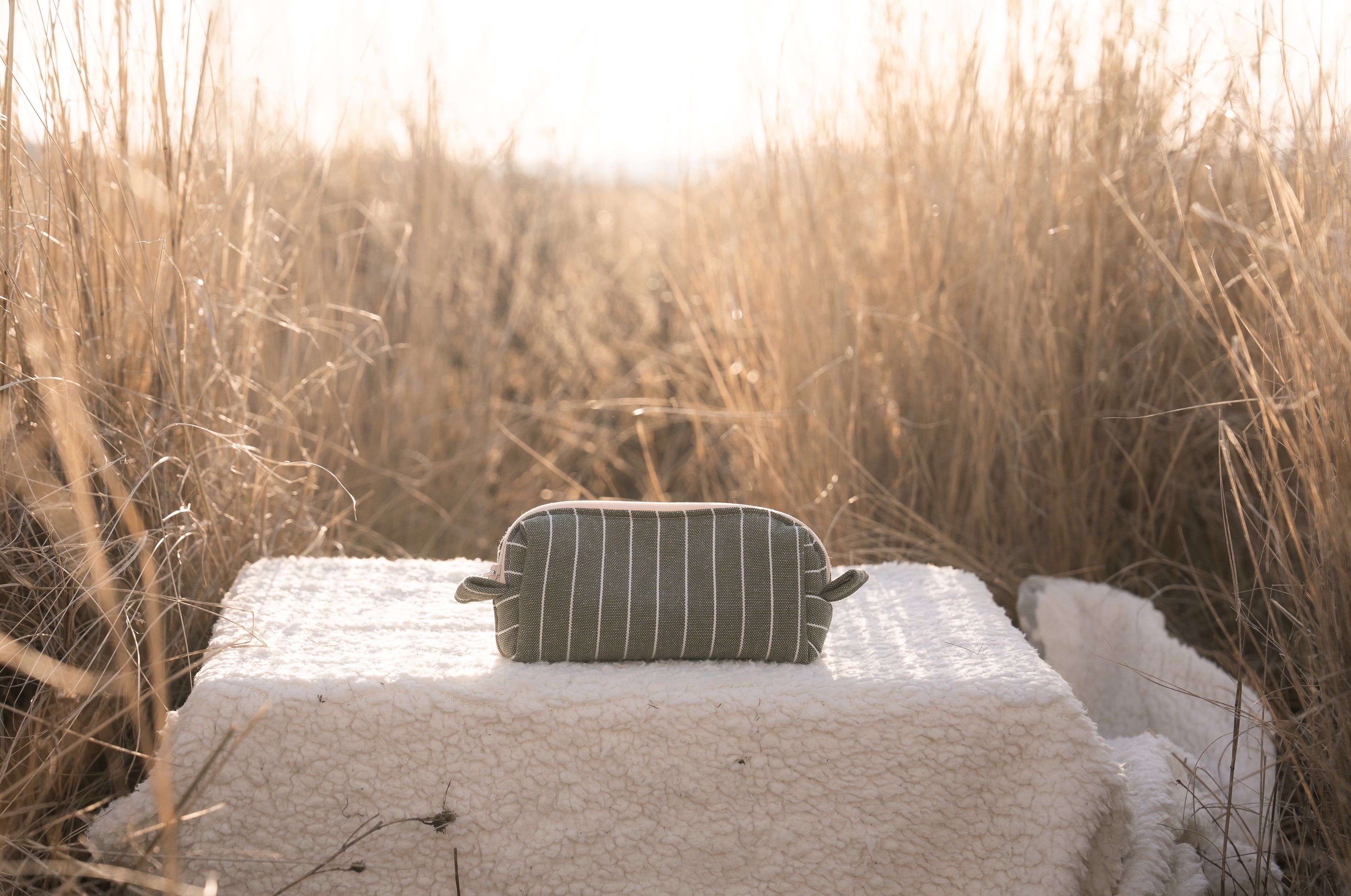 Green and White Stripes Mini Bag