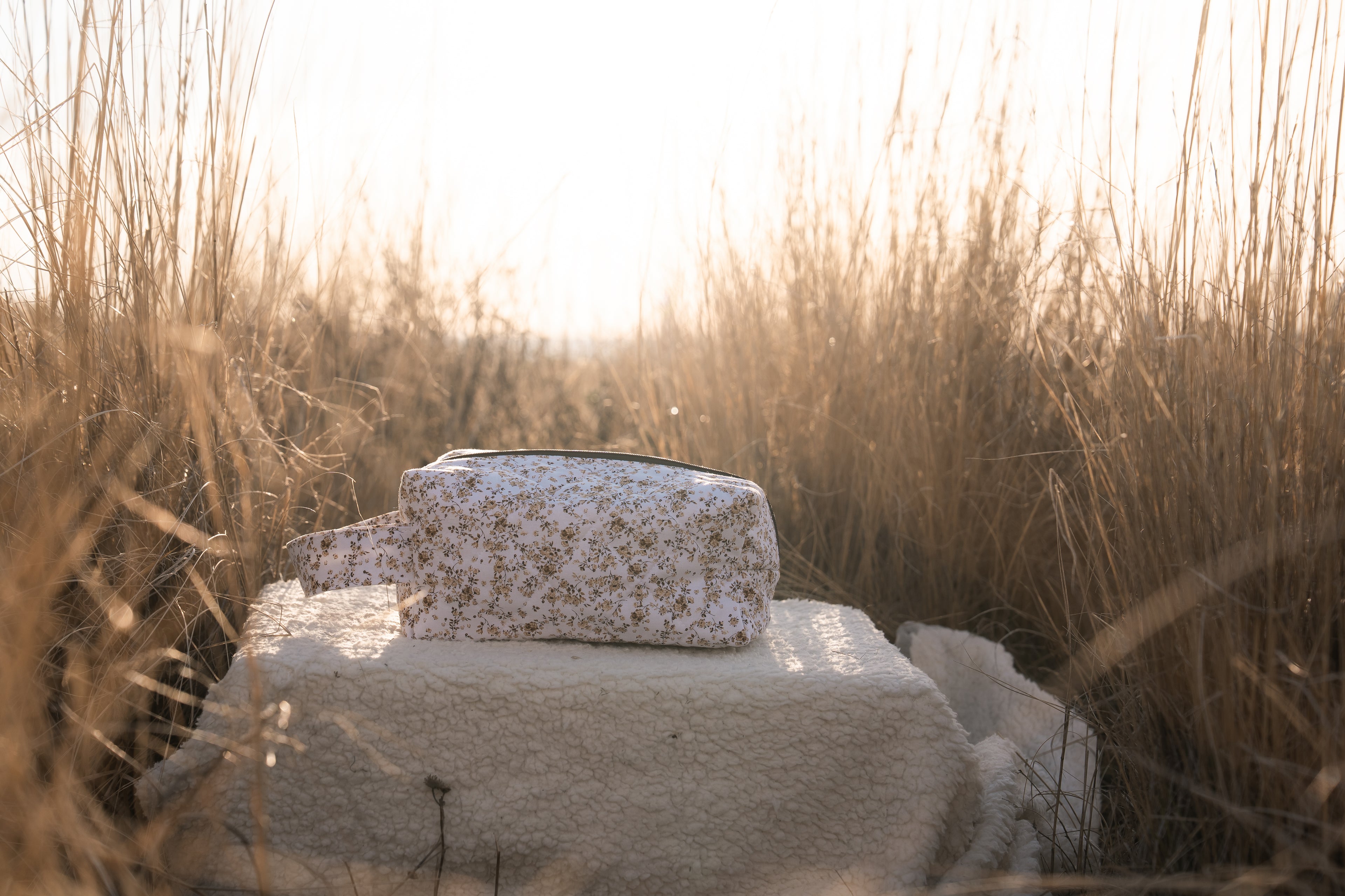 Brown Floral Travel Bag