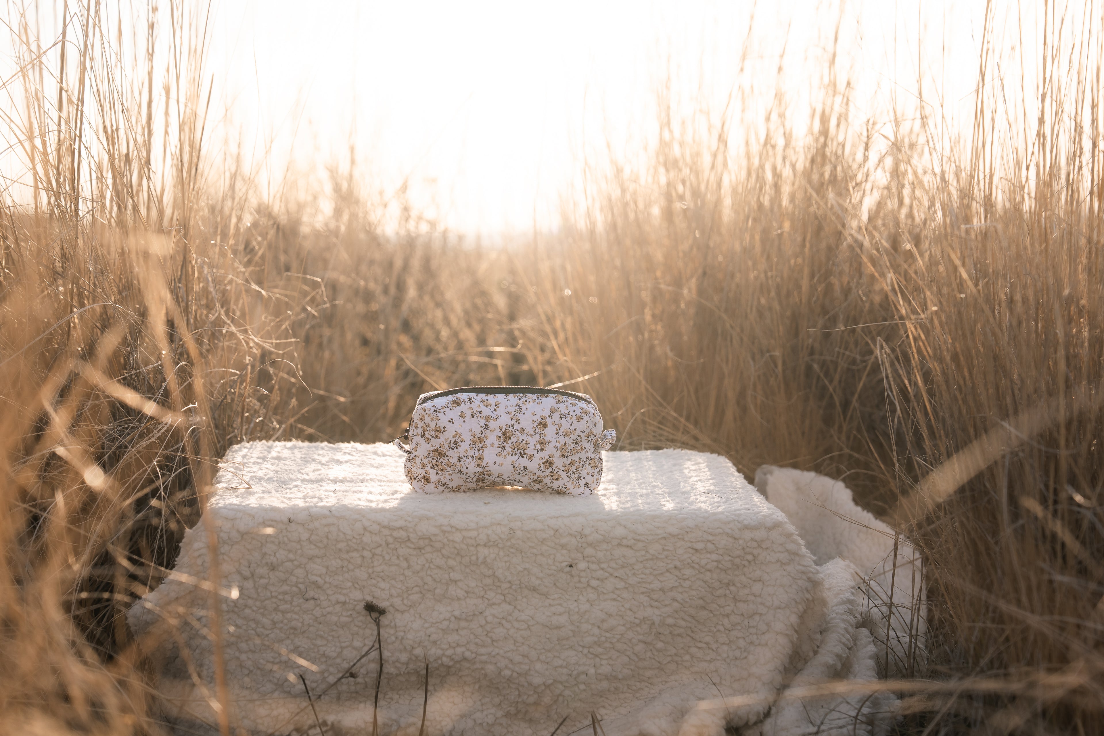 Brown Flowers Mini Bag