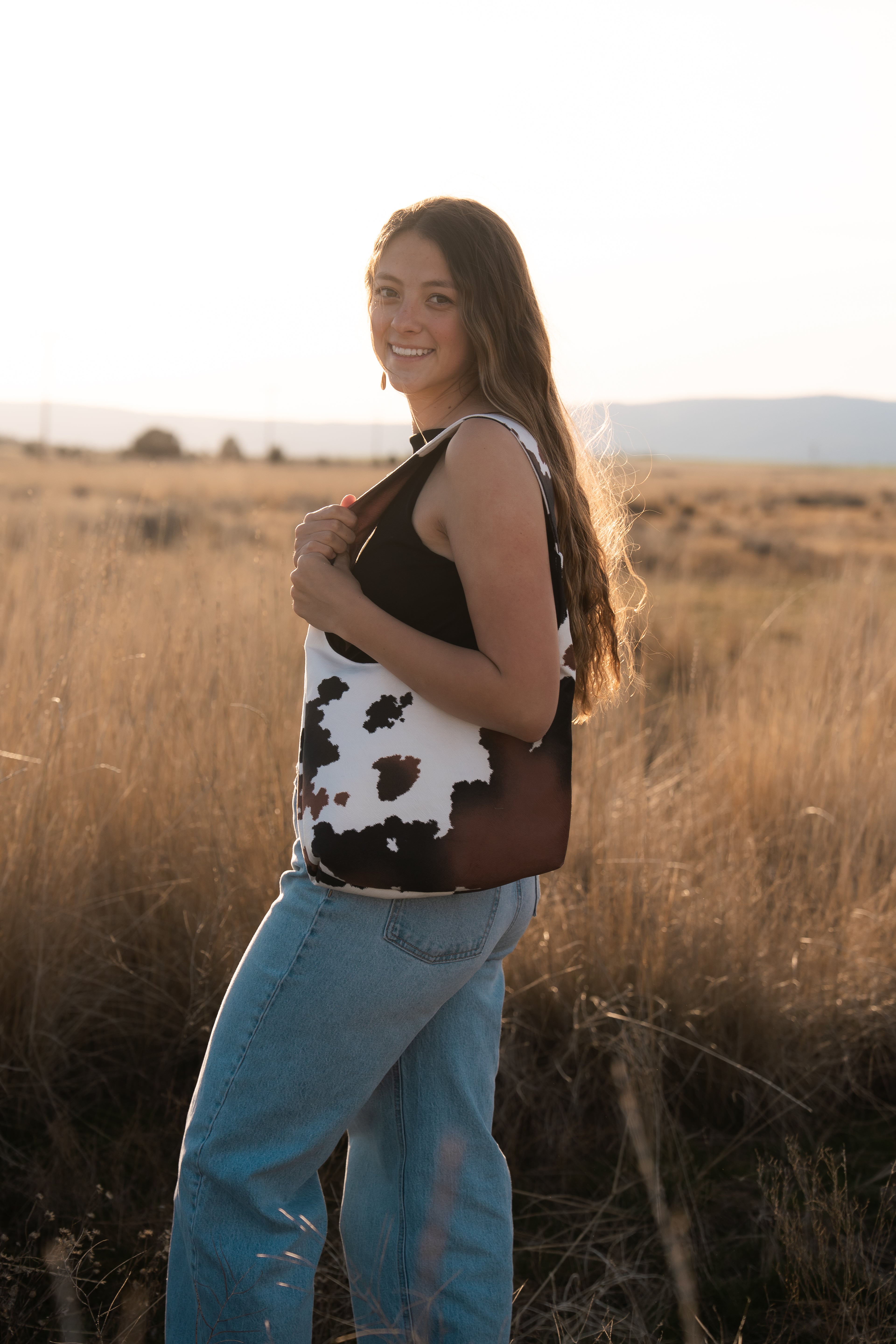 Cow Print Hand Bag