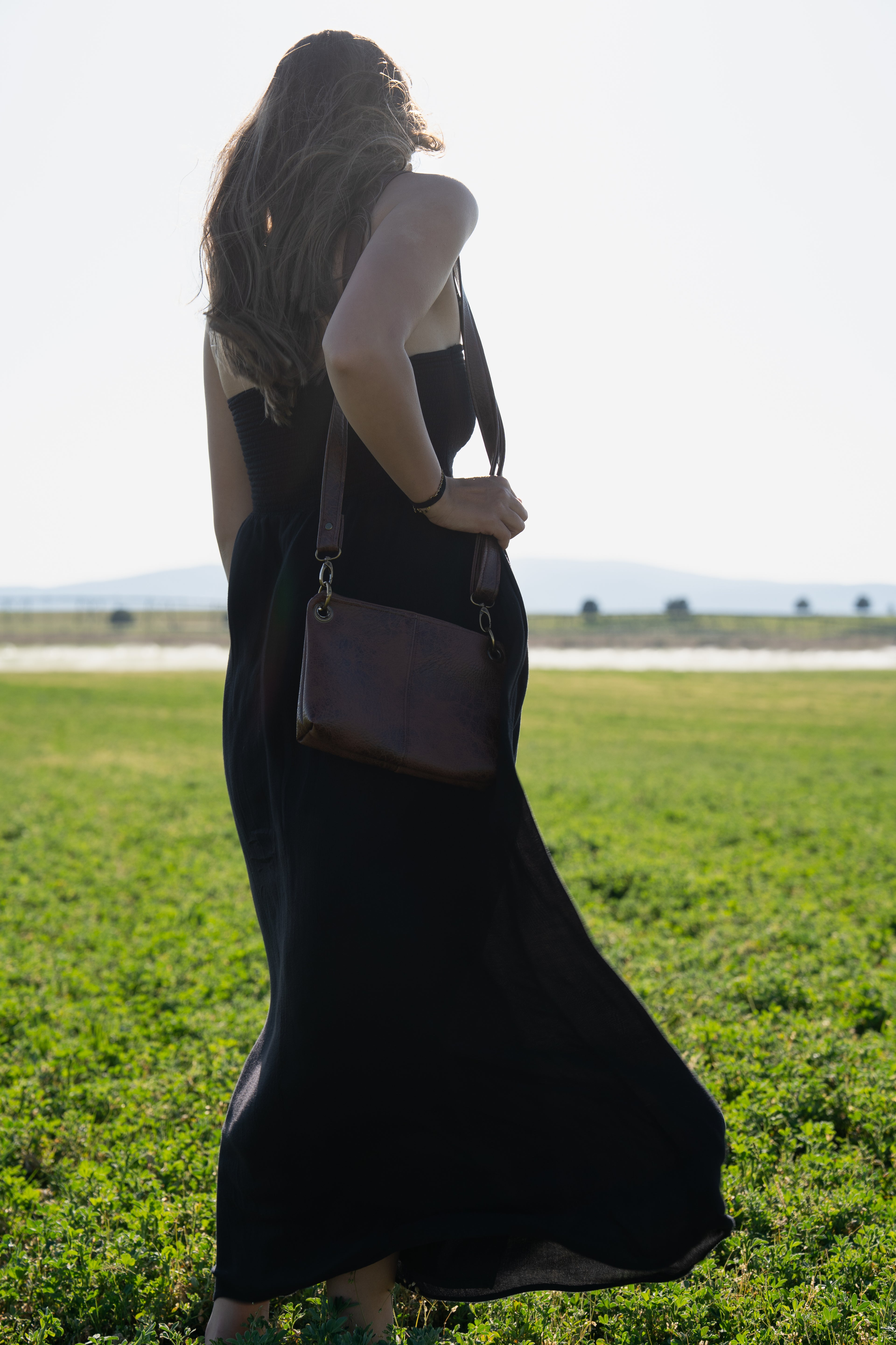 Rustic Leather Crossbody Purse