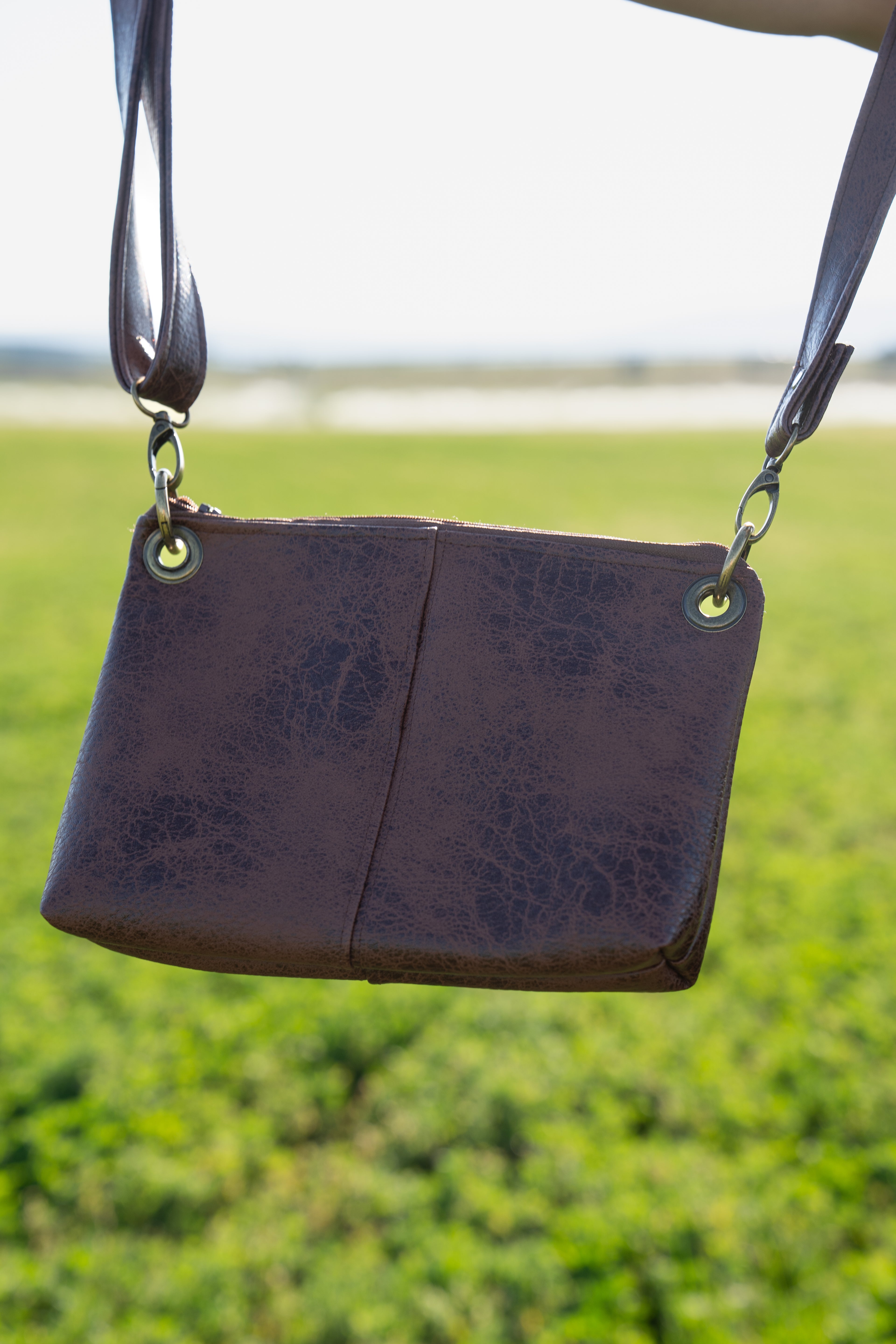 Rustic Leather Crossbody Purse