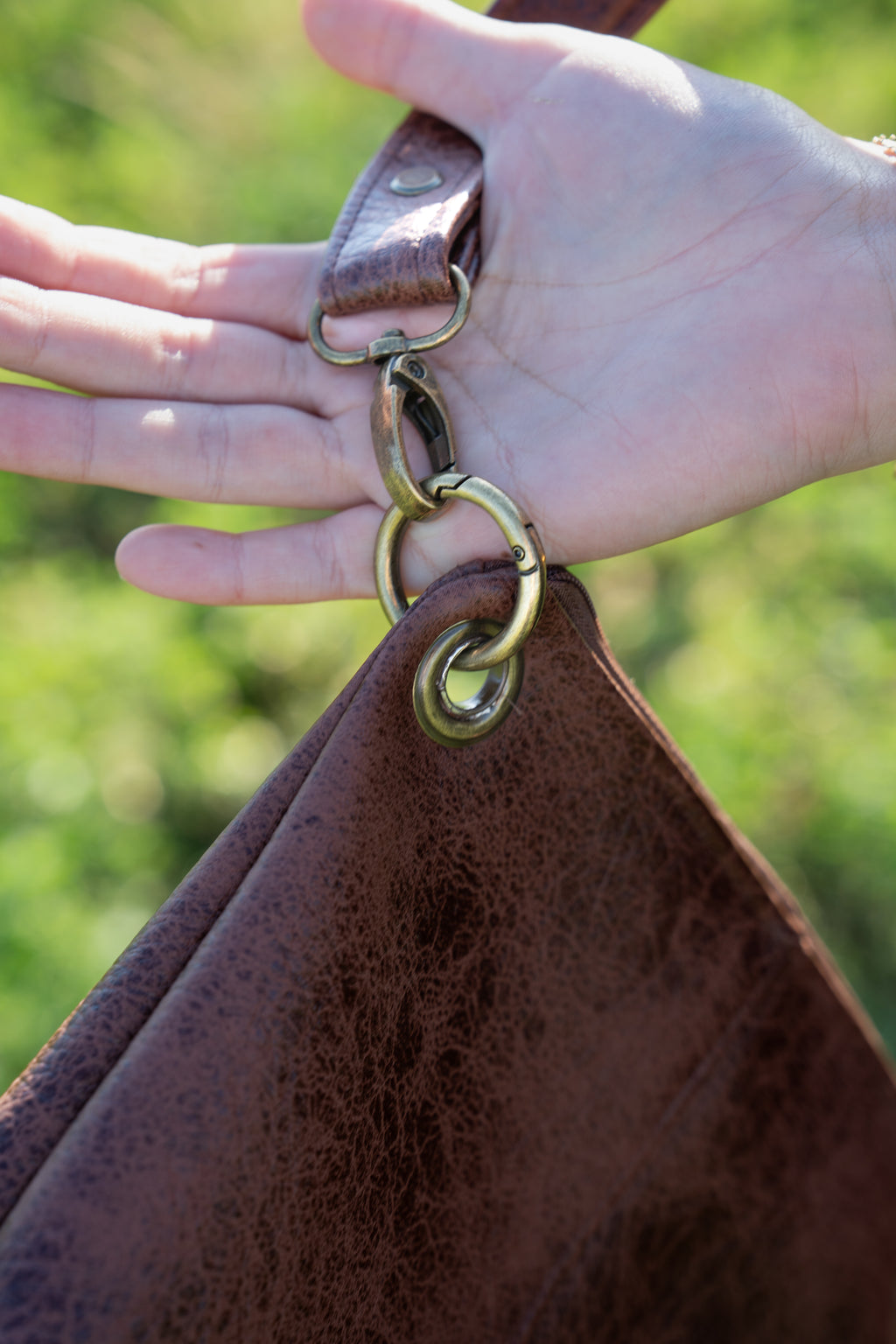 Rustic Leather Crossbody Purse