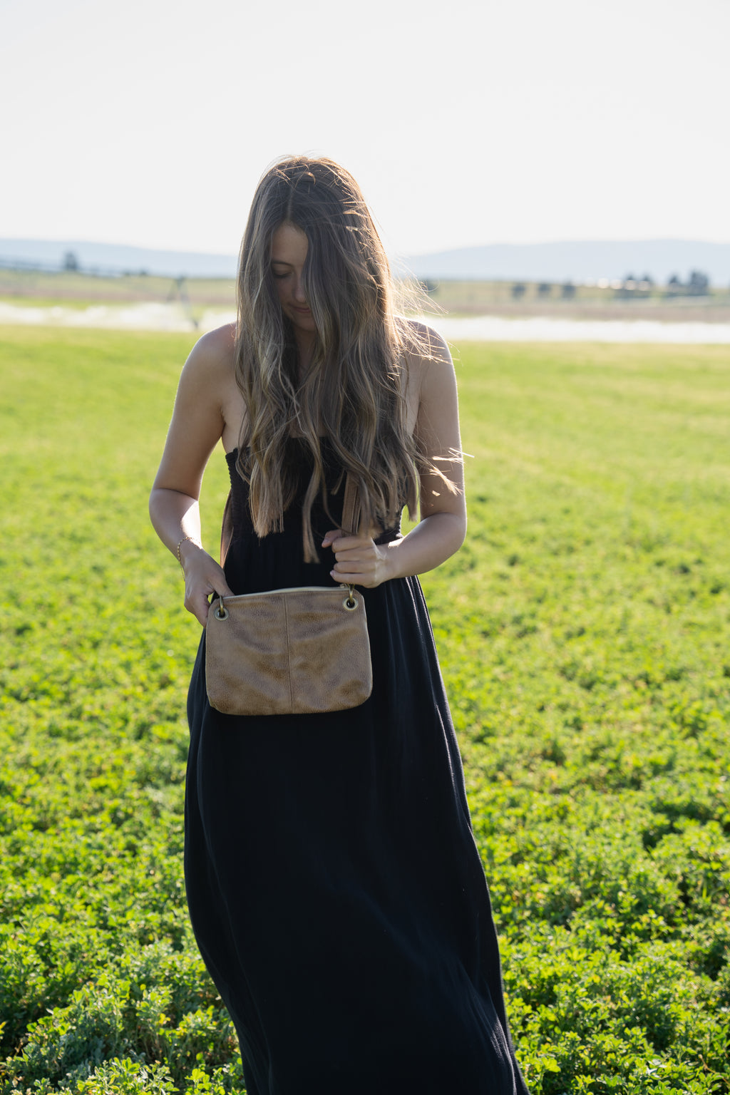 Tan Leather Crossbody Purse