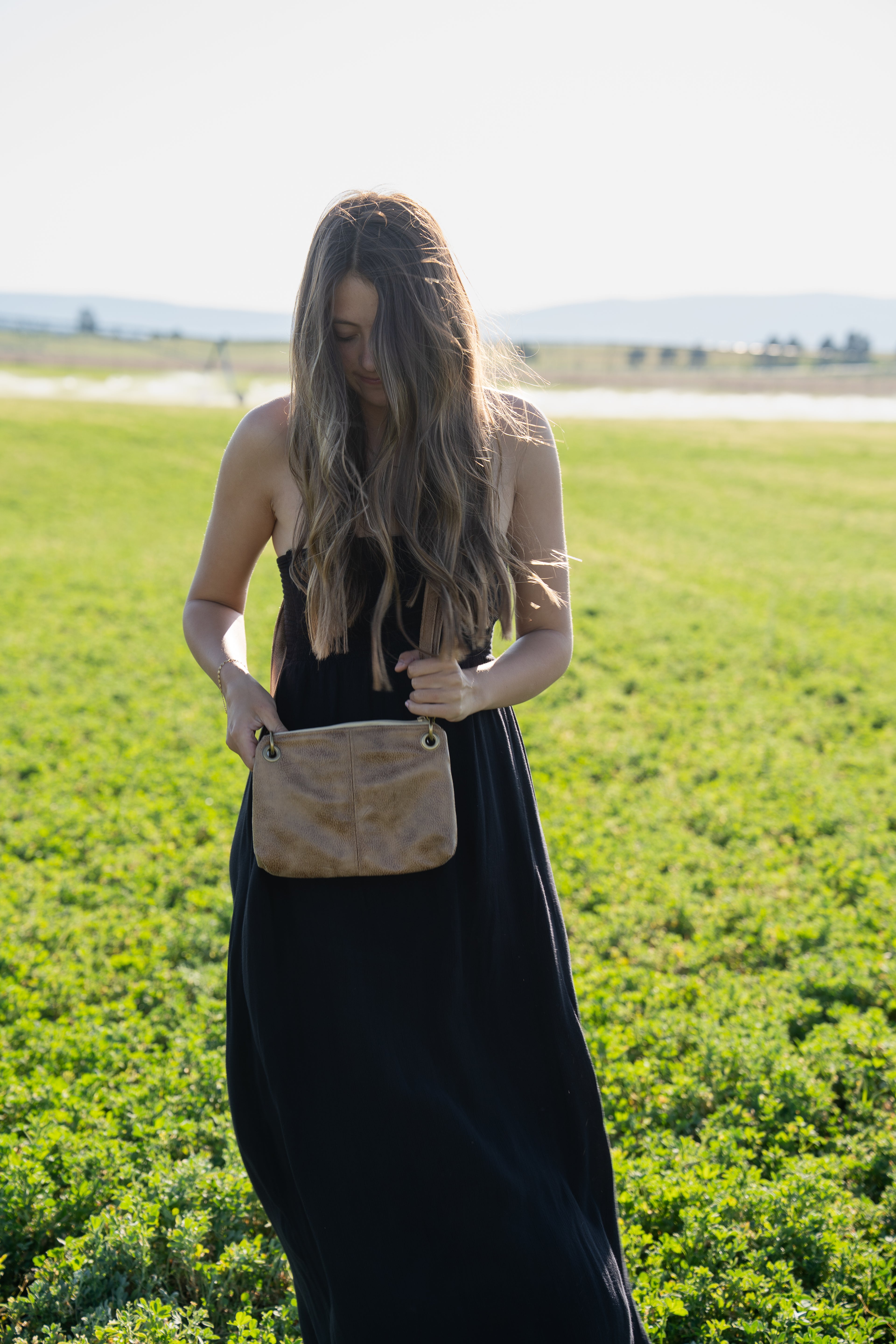 Tan Leather Crossbody Purse