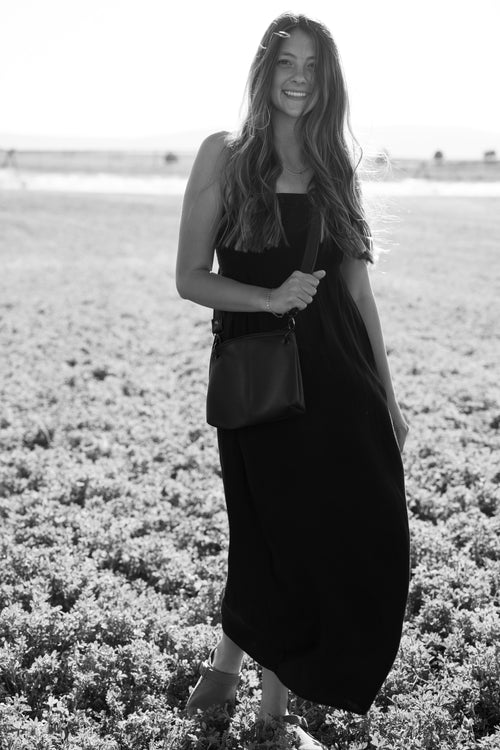 Black Leather Crossbody Purse