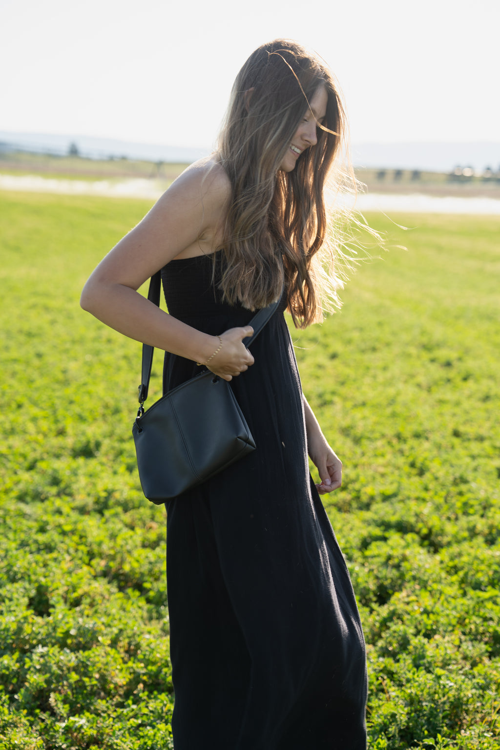 Black Leather Crossbody Purse