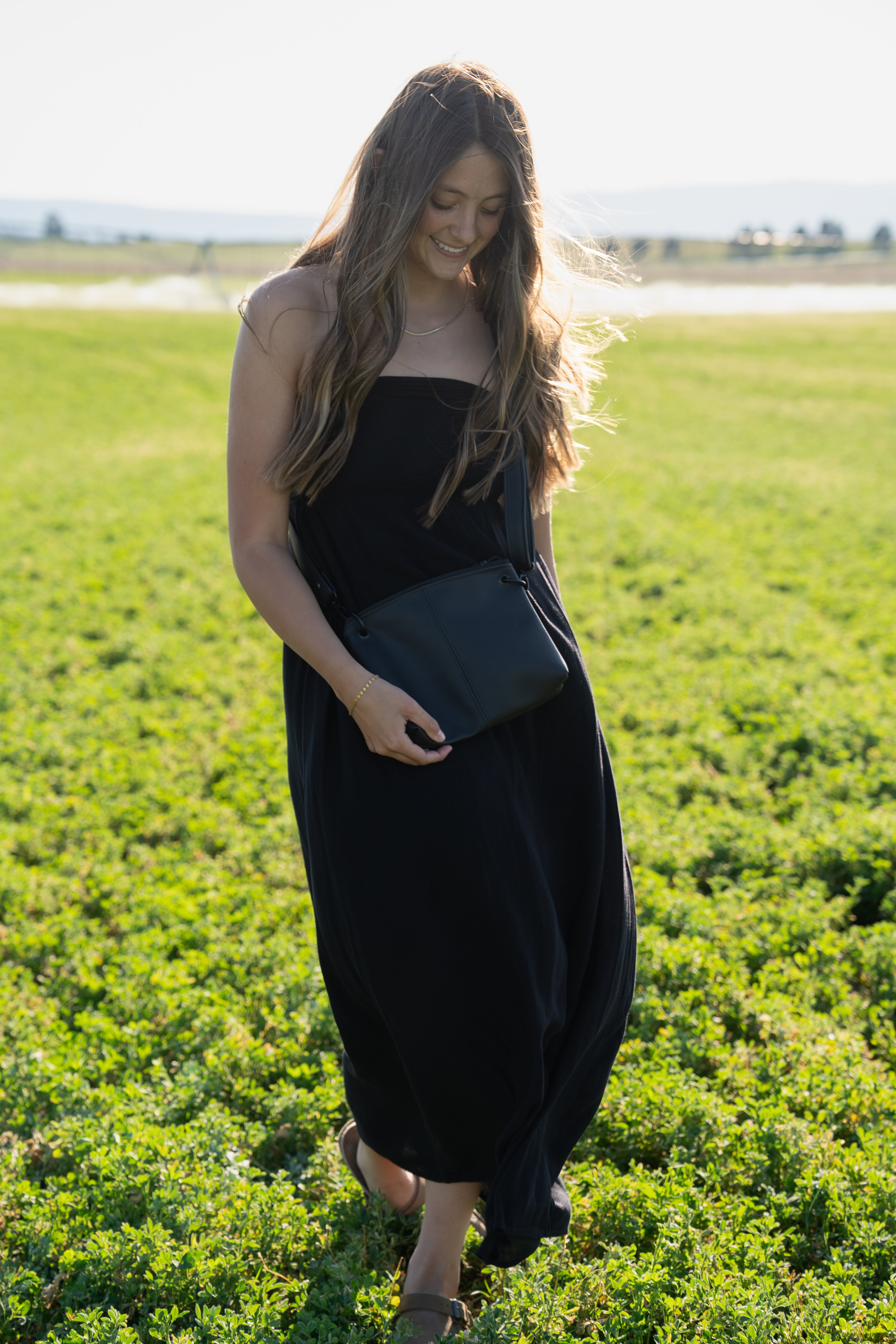 Black Leather Crossbody Purse