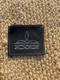 Boot Stitch Black Leather Card Holder