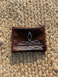 Boot Stitch Dark Brown Leather Card Holder